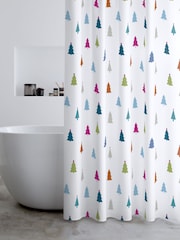 Catherine Lansfield Christmas Tree Shower Curtain - Imagem 1 de 3