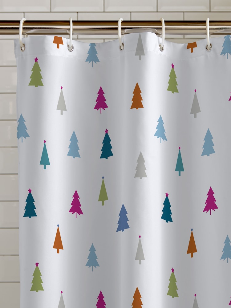 Catherine Lansfield Christmas Tree Shower Curtain - Imagem 2 de 3