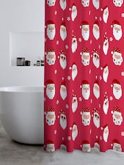 Cortinas de chuveiro Catherine Lansfield Christmas Santa Spectacular - Imagem 1 de 3