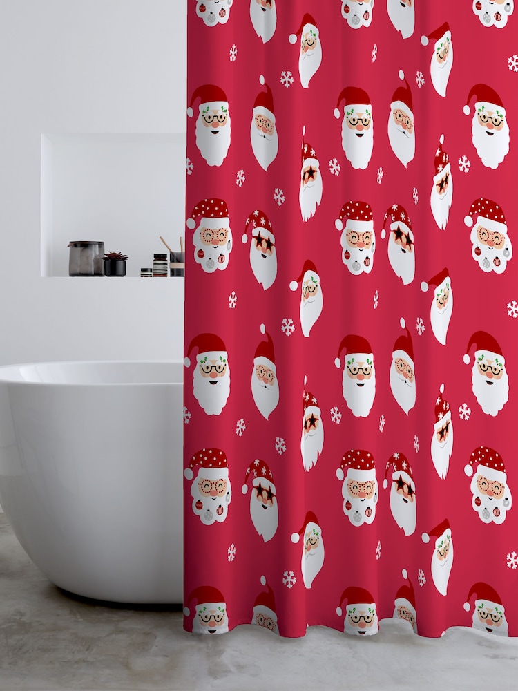 Cortinas de chuveiro Catherine Lansfield Christmas Santa Spectacular - Imagem 1 de 3