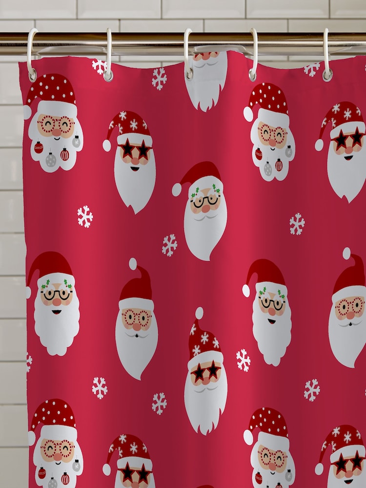 Cortinas de chuveiro Catherine Lansfield Christmas Santa Spectacular - Imagem 2 de 3