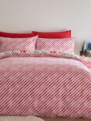 Catherine Lansfield Cream Christmas Jolly Jumper Reversible Duvet Cover Set - Image 2 of 4