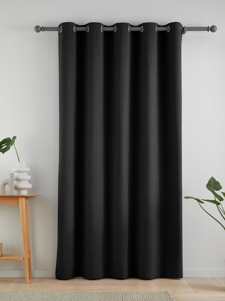 Catherine Lansfield Wilson Thermal Fleece Lined Door Curtain Panel - Imagem 1 de 3