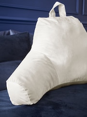 Catherine Lansfield Cream Kingsley Matt Velvet Cuddle Chair Cushion - Image 2 of 2