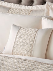 Catherine Lansfield Champagne Deco Sequin Glamour Cushion - Image 1 of 2