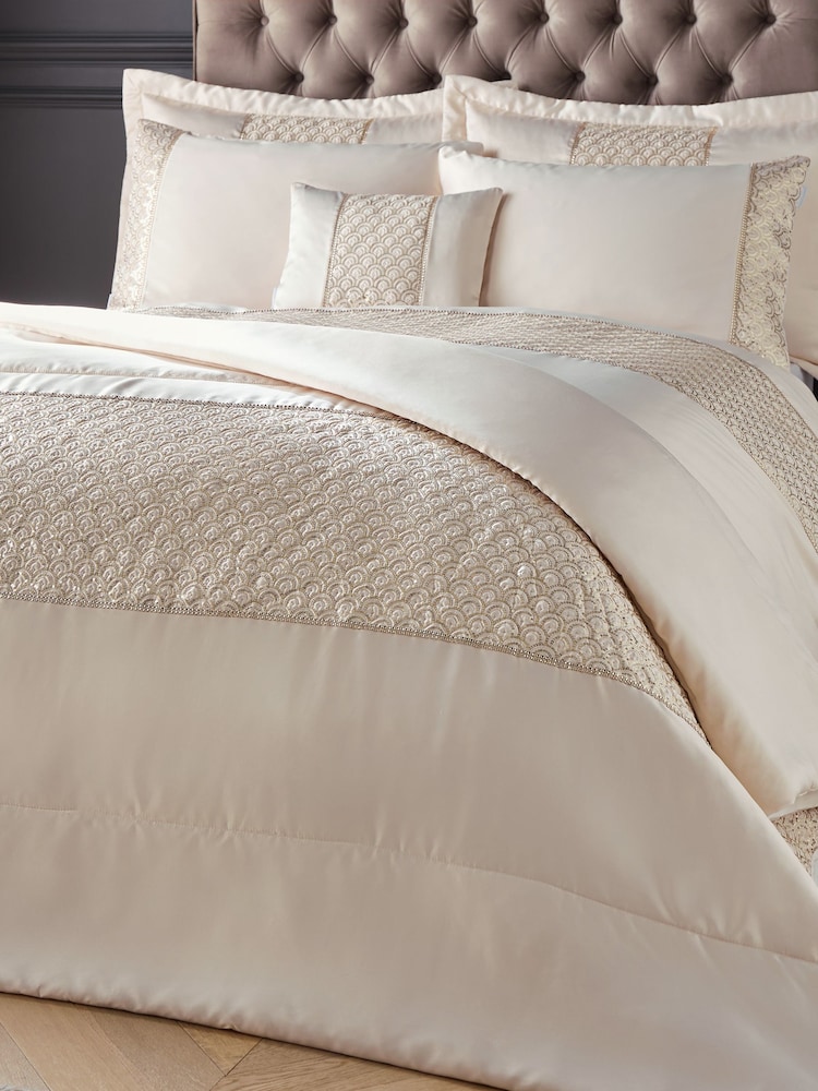 Catherine Lansfield Champagne Deco Sequin Glamour Cushion - Image 2 of 2