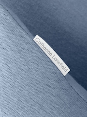 Catherine Lansfield Chambray Blue Brushed 100% Cotton Duvet Cover Set - Image 3 of 3