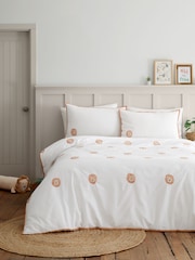 Catherine Lansfield White Embroidered Lions Duvet Cover Set - Image 1 of 4