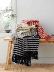 Catherine Lansfield Grey Stab Stitch Throw - Image 2 of 4