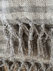 Catherine Lansfield Grey Stab Stitch Throw - Image 4 of 4