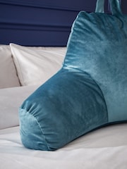 Catherine Lansfield Teal Blue Kingsley Matt Velvet Cuddle Chair Cushion - Image 2 of 2