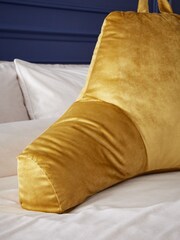 Catherine Lansfield Ochre Yellow Kingsley Matt Velvet Cuddle Chair Cushion - Image 2 of 2