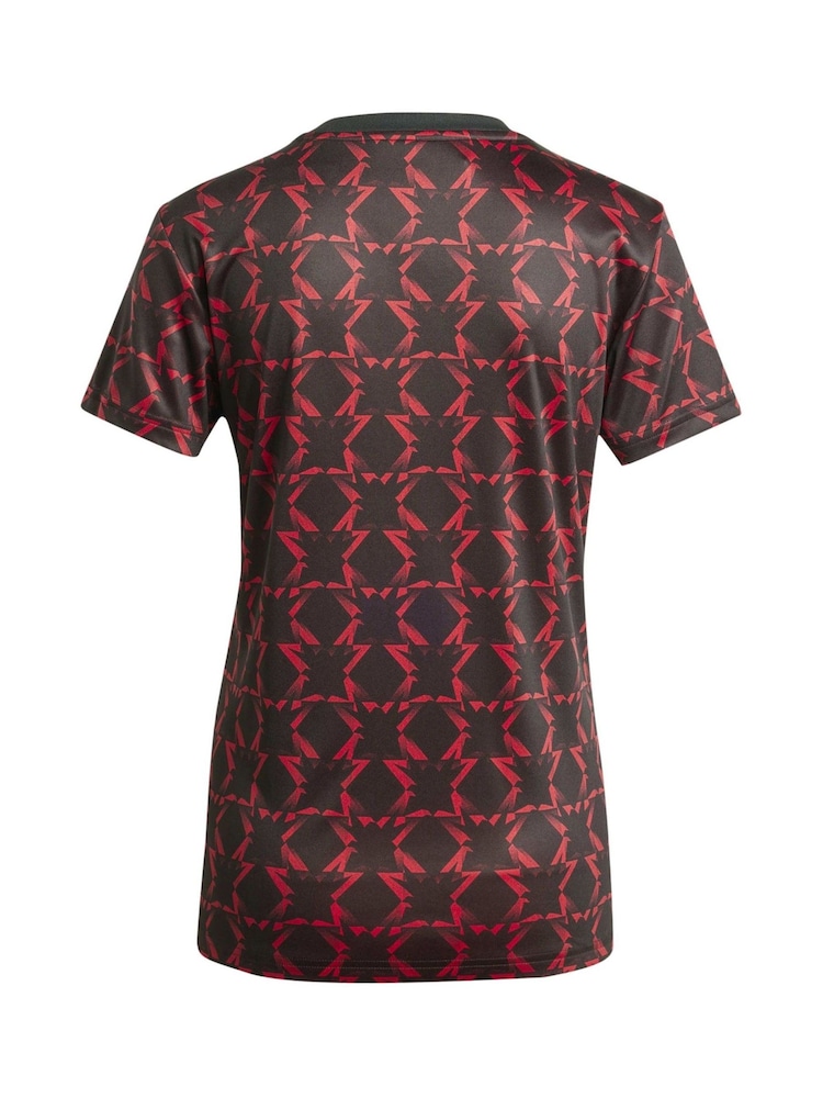 adidas Black Womens Manchester United Pre Match Top - Image 3 of 3