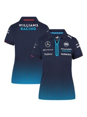Fanatics Womens Blue F1 Williams Racing 2024 Team Polo Shirt - Image 1 of 3