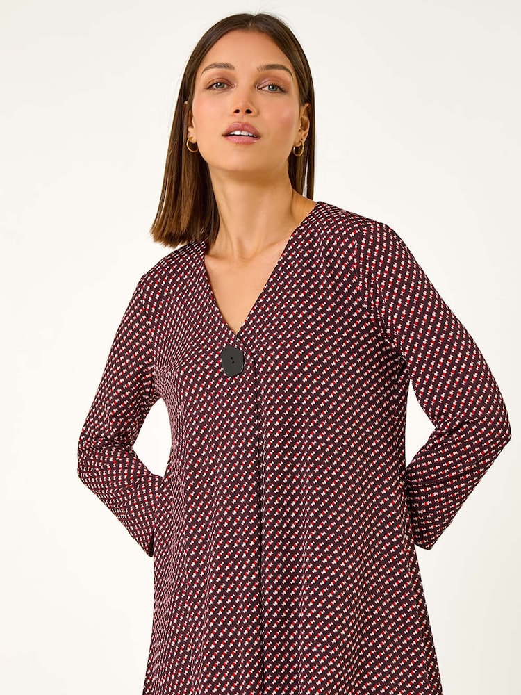 Roman Geometric Print Button Detail Top - Imagen 1 de 5 Roman Geometric Print Button Detail Top - Imagen 1 de 5