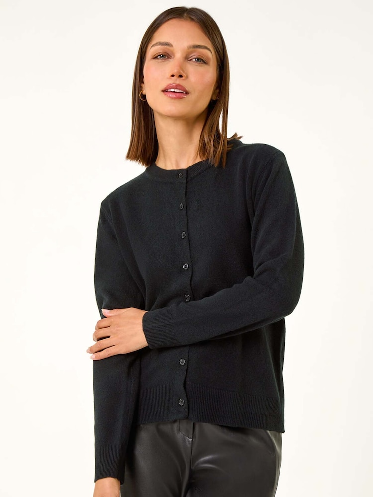 Roman Soft Knit Button Crew Neck Cardigan - Imagen 1 de 5 Roman Soft Knit Button Crew Neck Cardigan - Imagen 1 de 5