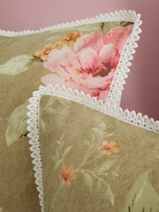 Bridgerton by Catherine Lansfield Green Penelope Floral Reversible Duvet Cover Set - Image 5 of 6