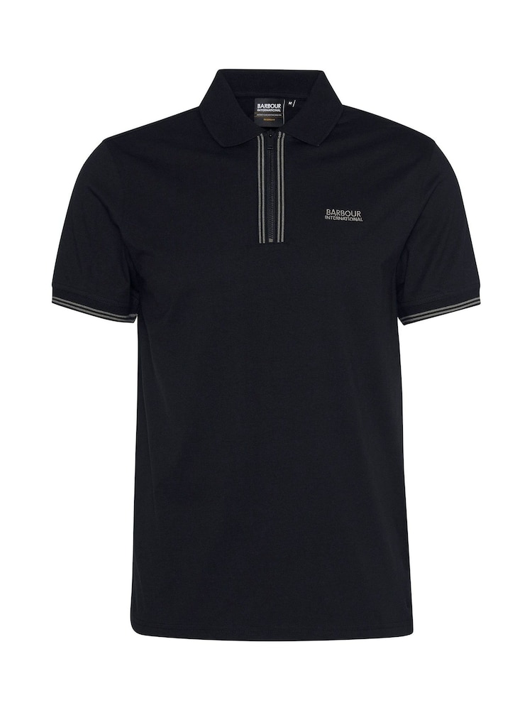 Barbour® International Ollie Twin Tipped Placket 100% Cotton Polo Shirt - Image 5 of 5