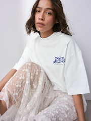 Blanco/azul - Offical Pepsi License Back Graphic Short Sleeve Crew Neck T-Shirt - Imagen 3 de 9