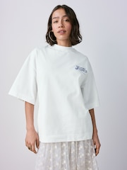 Blanco/azul - Offical Pepsi License Back Graphic Short Sleeve Crew Neck T-Shirt - Imagen 5 de 9