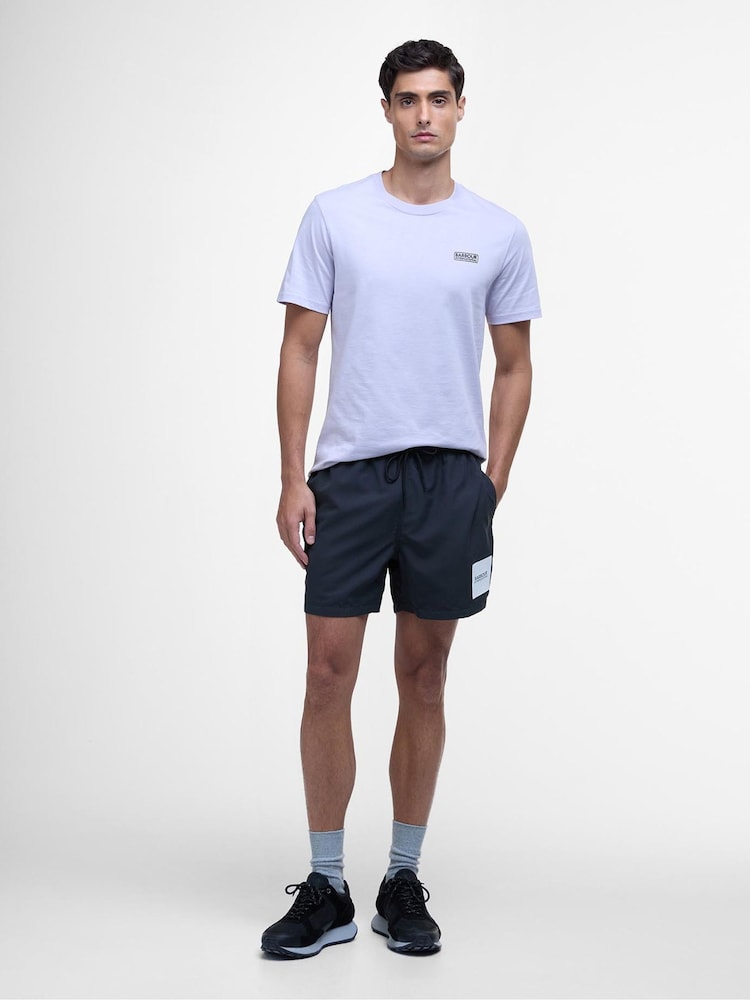 Barbour® International Block Print Black Swim Shorts - Image 1 of 5