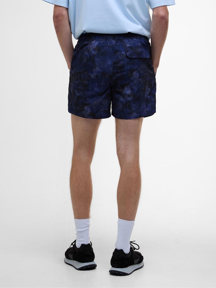 Barbour® International Block Print Black Swim Shorts - Image 2 of 5