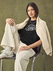 Noir motif graphique Cannes - T-shirt Manche courte Col ras du cou lourd - Image 3 de 11