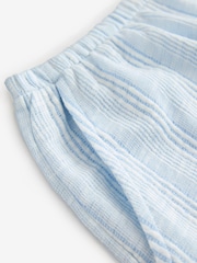 Bande bleue/blanche - Short à rayures côtelées douces - Image 5 de 6