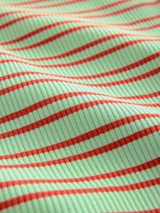 Red/Green Ribbed Racer Tank Vest Sleeveless Top - Image 8 of 8