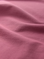 Burgundy Red Relaxed Fit Short Sleeve Seam Detail Skater Style 100% Cotton T-Shirt - Image 6 of 7