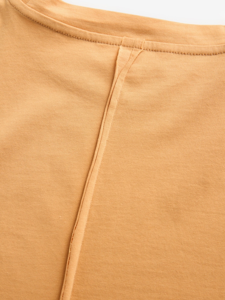 Ochre Yellow Relaxed Fit Skater Style T-Shirt - Image 5 of 6