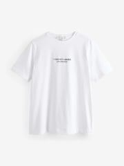 White Flower Back Graphic Heavyweight Short Sleeve Crew Neck T-Shirt - Image 6 of 8