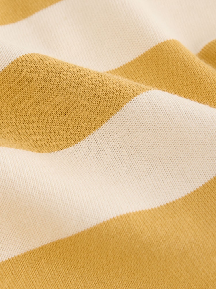 Yellow/Ecru Portofino Graphic Stripe Heavyweight Short Sleeve Crew Neck T-Shirt - Image 7 of 8
