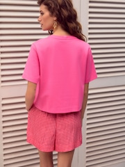 Pink Heavyweight Short Sleeve Shorter Length T-Shirt - Image 2 of 8