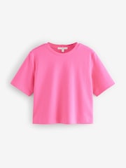 Pink Heavyweight Short Sleeve Shorter Length T-Shirt - Image 6 of 8