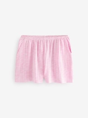 Pink/White Stripe Soft Rib Stripey Shorts - Image 5 of 7
