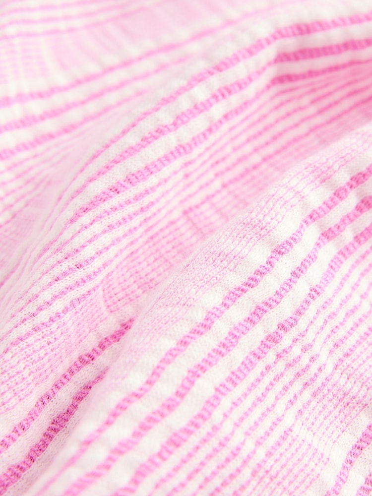 Pink/White Stripe Soft Rib Stripey Shorts - Image 6 of 7