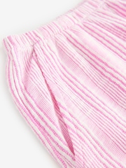Pink/White Stripe Soft Rib Stripey Shorts - Image 7 of 7