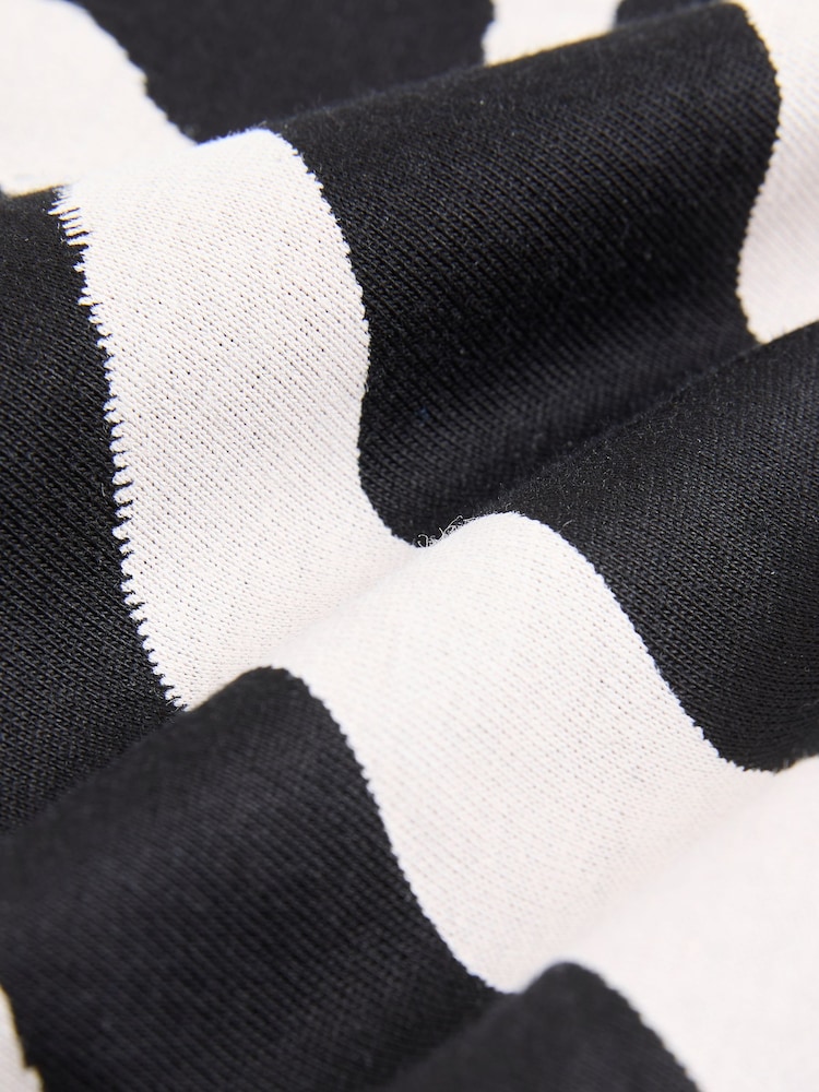 Black/Ecru Zebra Print 100% Cotton T-Shirt Dress - Image 6 of 7