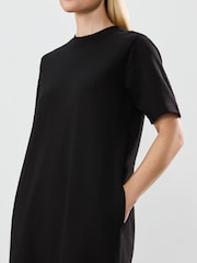 Black Heavyweight Short Sleeve Crew Neck Maxi T-Shirt Dress - Image 5 of 5