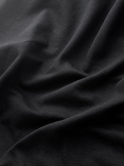 Schwarz - Schweres, kurzärmliges Maxi-T-Shirt-Kleid mit Rundhalsausschnitt - Bild 8 von 8