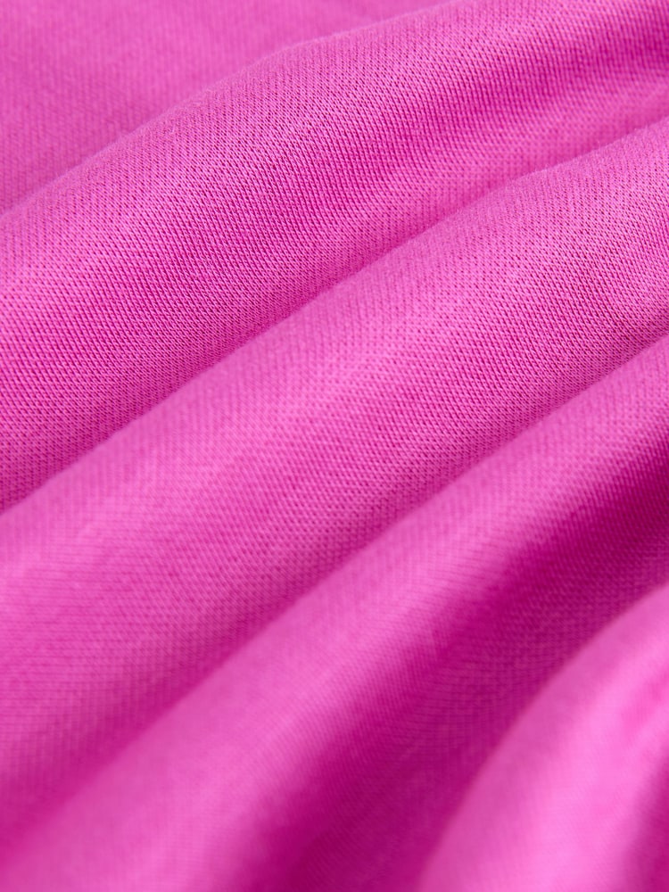 Bright Pink Heavyweight Short Sleeve Crew Neck Maxi T-Shirt Dress - Image 6 of 7