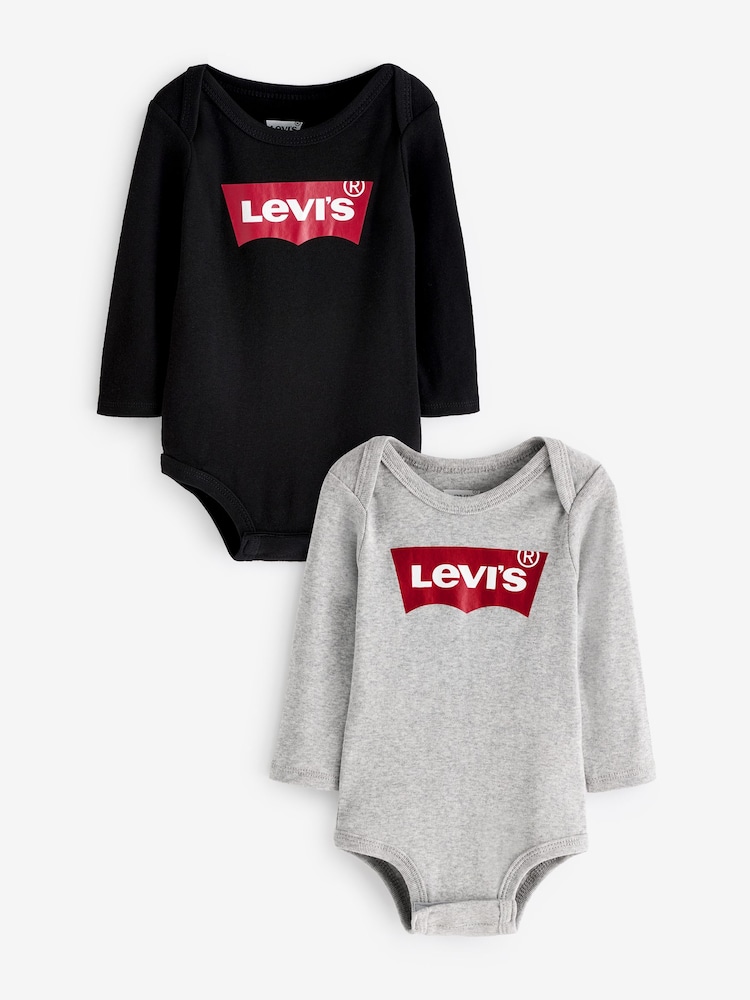 Levi's Grey Bodysuits 2 Pack - Image 1 of 5