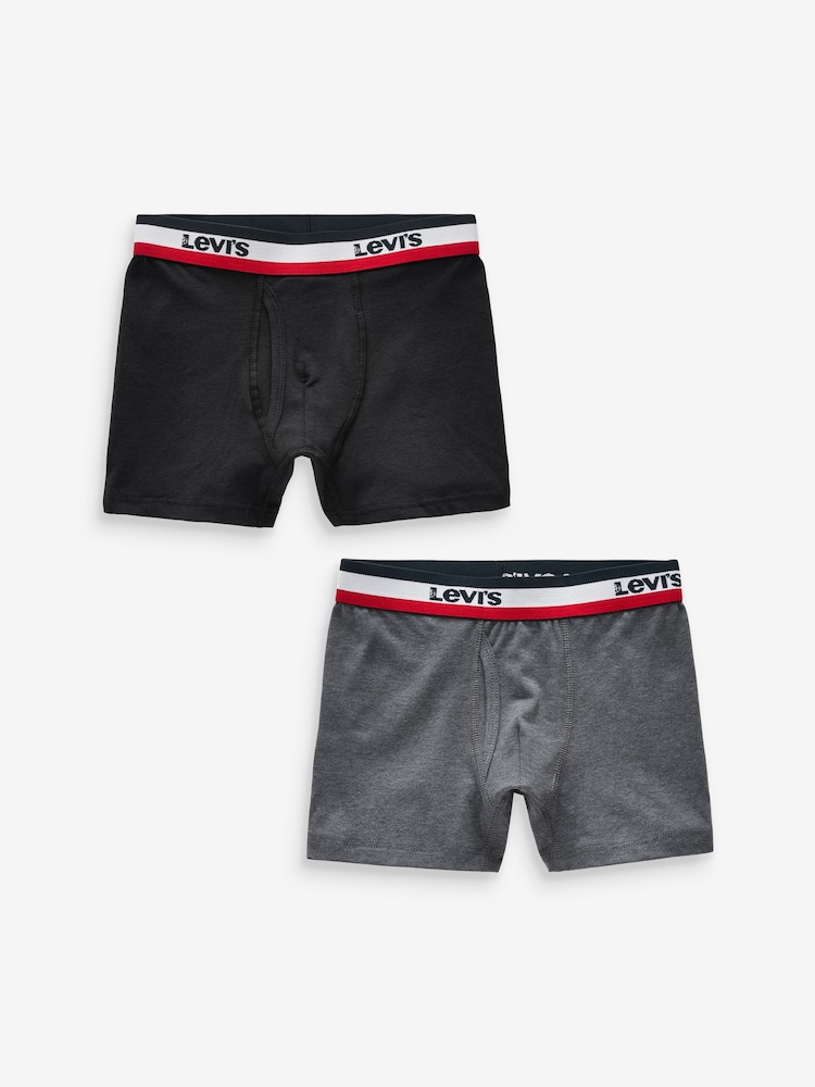 Levi's® Grey Black Boxers 2 Pack - Image 1 of 3 Levi's® Grey Black Boxers 2 Pack - Image 1 of 3