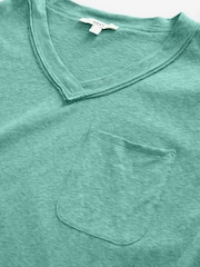Oil Blue Oversized V-Neck Short Sleeve T-Shirt - Image 6 of 7