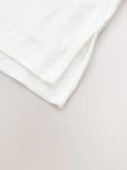 Ecru Linen Modal Blend Soft Touch Scoop Neck T-Shirt - Image 8 of 8