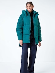 Roman Blue Padded Double-Ended Zip Coat - Image 3 of 5