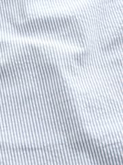 Light Blue Slim Fit Seersucker Stripe Chino Shorts - Image 6 of 9