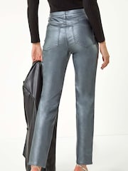 Roman Metallic Finish Mom Style Jeans - Image 3 of 6