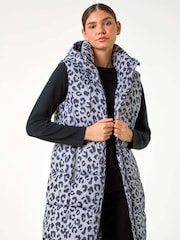 Roman Анималистический принт Longline Quilted Gilet - Image 1 of 6